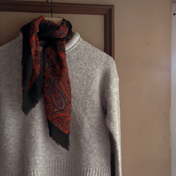 Grey Mock Turtle Neck Sweater - Picture 2 of 7